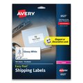 Avery Glossy White Easy Peel Mailing Labels with Sure Feed Technology, Laser Printers, 4 x 2, White, 100PK AVE6527
